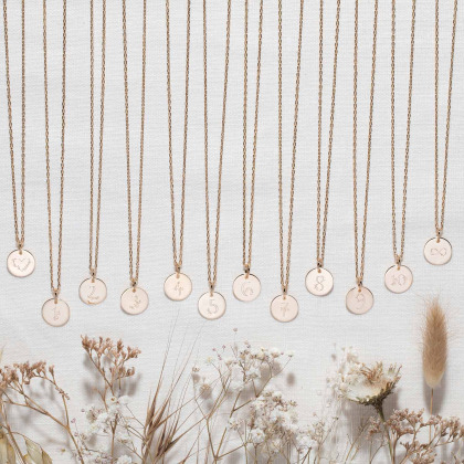 Collana Personalizzata Alfabeto Floreale Piccola
