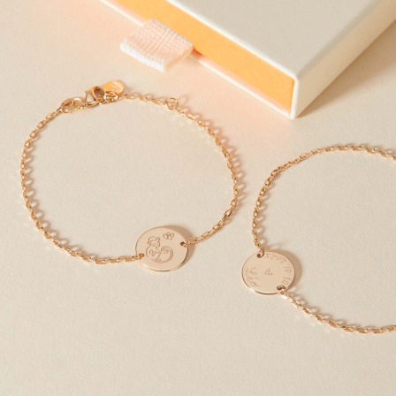 Personalised Animal Chinese Zodiac Chain Bracelet gold plated merci maman