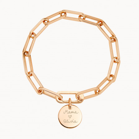 Bracelet Love Links Personnalisé plaqué or merci maman