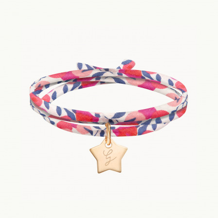Personalised Liberty Wrap Bracelet gold plated merci maman